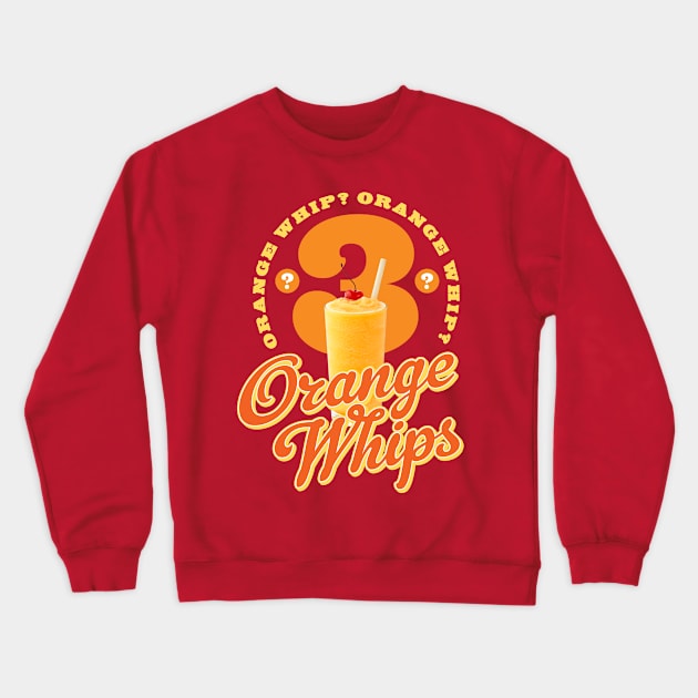 3 Orange Whips Crewneck Sweatshirt by MindsparkCreative